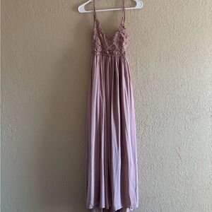 Blush Lace Maxi Dress